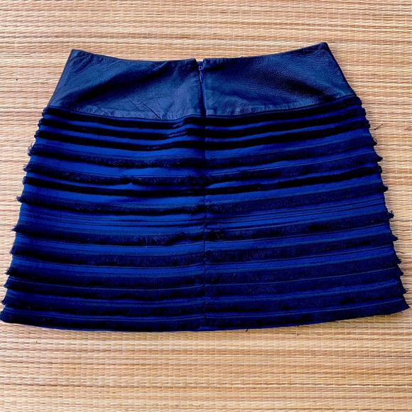 Rag & Bone leather top trim mini skirt - Picture 3 of 4